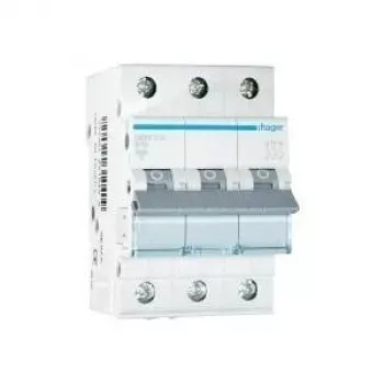 Hager MBN316 3-napainen 16A B-käyrä 6kA johdonsuojakatkaisija, 3 moduulia leveä