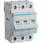 Hager SBN340 3-napainen 40A kuormankatkaisija, 3 moduulia DIN-kiskoasennus
