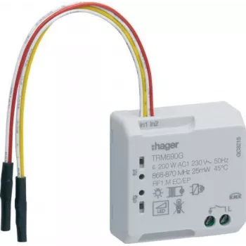 Hager TRM690G NTC-lämpötila-anturi, 10 kOhm, 4 m kaapeli, IP65, valkoinen
