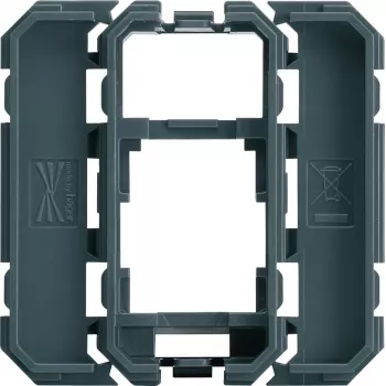 Hager WXF202 Keystone-adapterikehys 1xRJ45-moduulille, polarvalkoinen