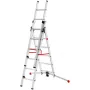 Hailo S100 ProfiLOT -yhdistelmätikkaat, alumiini, 2x6+1x5 askelmaa, 3-osainen, enintään 150 kg