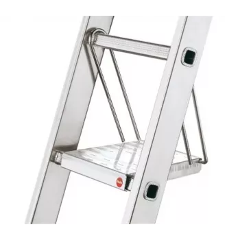 HAILO SavetyLine -lisäaskelma portaisiin, 2-askelmainen taittoporras, alumiini, 150 kg kantavuus, TÜV/GS