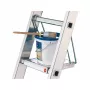 HAILO SavetyLine -lisäaskelma portaisiin, 2-askelmainen taittoporras, alumiini, 150 kg kantavuus, TÜV/GS
