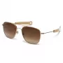HALLY&SON DEUS DH506S04 unisex-aurinkolasit - musta asetaattikehys, harmaa CR-39-linssi, 55/18/140 mm