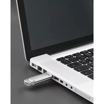 Hama C-Laeta 128GB USB 3.1 Gen 1 Dual USB-A/USB-C muistitikku - hopea 00213109