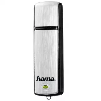 Hama FlashPen Fancy 16GB USB 2.0 -flash-asema, sisäänvedettävä, musta/hopea 00181081