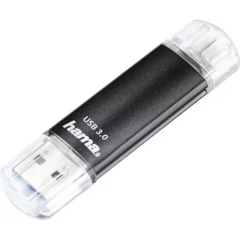 Hama Laeta Twin USB-muistitikku 128 GB, USB Type-A & Micro-USB, USB 3.2 Gen 1, musta 00181099