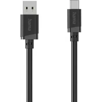 Hama USB-A - USB-C -kaapeli, 0,5 m, musta (00201818)