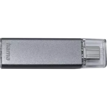 Hama USB-C-muistitikku Uni-C Classic 64 GB, USB 3.2 Gen 1, 70 MB/s, antrasiitti 00182471