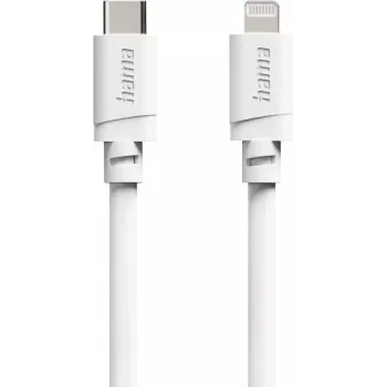 Hama USB-C Lightning MFi lataus- ja datakaapeli, 2 m, valkoinen 00201816