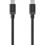 Hama USB-C USB-C latauskaapeli, 60W Power Delivery, 1m, musta 00201806