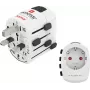 Hama World Travel Pro yleismatka-adapteri, 3-napainen, 1500W, valkoinen 00223465