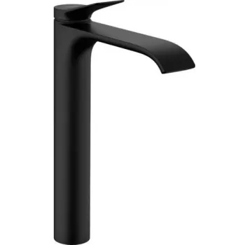 Hansgrohe Vivenis yksivipuinen pesuallashana 250 mattamusta poistoventtiilisarjalla