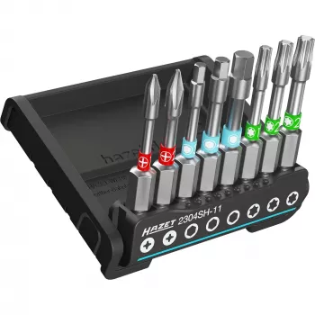 HAZET 2304SH-11 8-osainen teräsarja, Torx- ja kuusiokolo, 1/4 tuuman kiinnitys, magneettipidike