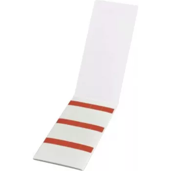HellermannTyton HELASIGN itselaminoituvat kaapelimerkintätarrat, punainen/läpinäkyvä, 19 x 38 mm, 60 tarraa (10 arkkia, 6/arkki), PVC 598-31402