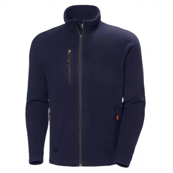 Helly Hansen Oxford Navy miesten fleece-takki - 100% polyesteri, 300 g/m², läpivetoinen vetoketju, koko L