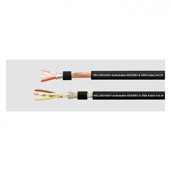 HELUKABEL HELU LIGHT DMX-kaapeli 4x0,34 mm² musta AES/EBU- ja DMX-digitaaliäänikaapeli 400033