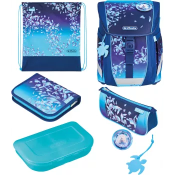 Herlitz FiloActive Plus Blue Ice koulureppusetti 5-osainen