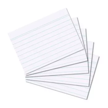HERLITZ korttikortit DIN A8 viivoitettu valkoinen 170g puuvapaa siniset viivat 100 kpl