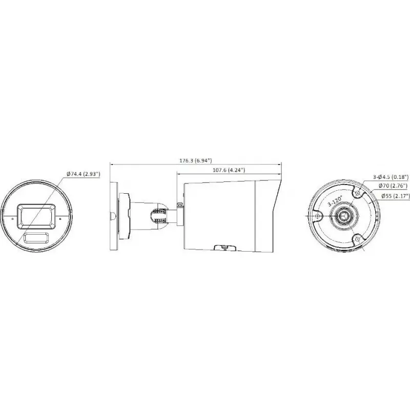 Hikvision 12MP DS-2CD20126G3-IUY/SL(2.8mm)(eF) IP-kamera, musta