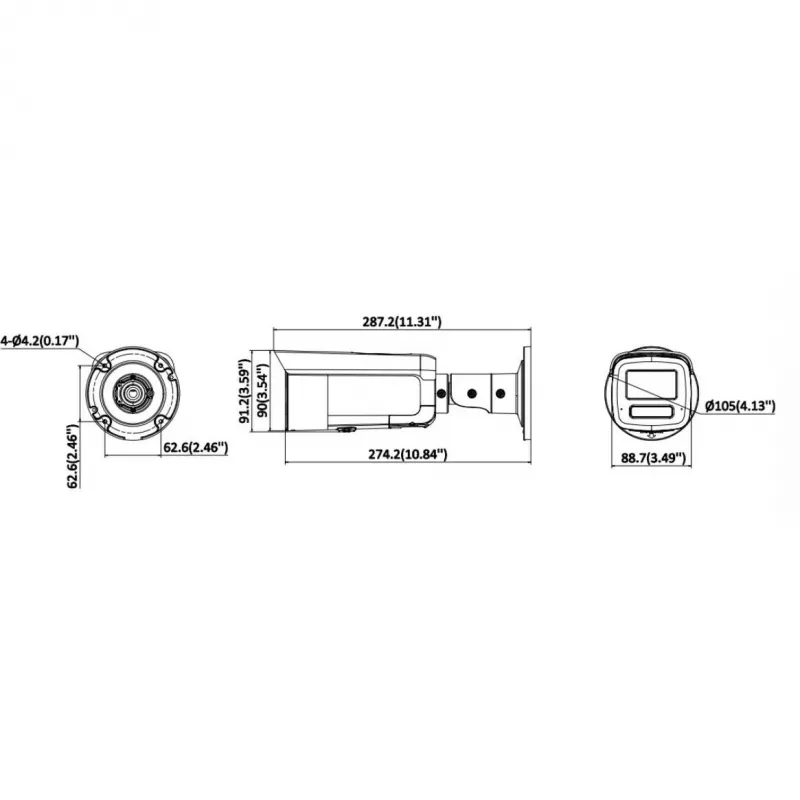 Hikvision 12MP IP-kamera DS-2CD2T126G3-IS2UY/SL(2,8mm)(eF) AcuSense DarkFighter