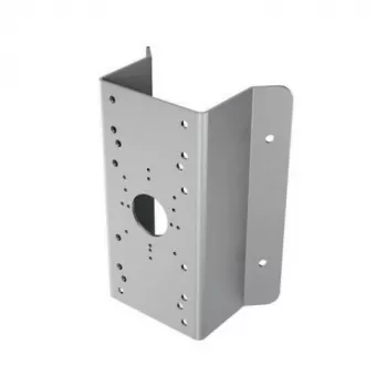 Hikvision DS-1276ZJ-SUS kulmakiinnike kupukameroille, ruostumaton teräs, sisä-/ulkokäyttöön, valkoinen/hopea