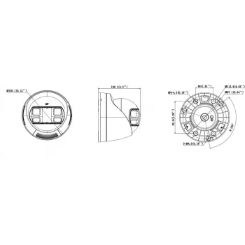Hikvision DS-2CD1383G2P-LIUF/SL 8 MP Smart Hybrid Light Turret IP -kamera kaksisuuntaisella äänellä, 2,0 mm objektiivi