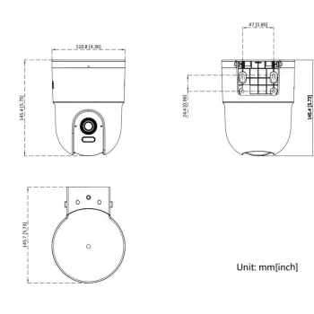 Hikvision DS-2CD1F47G3H-LIUF/SX 4MP kiinteä dome-verkkokamera sisäänrakennetulla mikrofonilla, 2,8 mm objektiivi, IP67, IK10, PoE