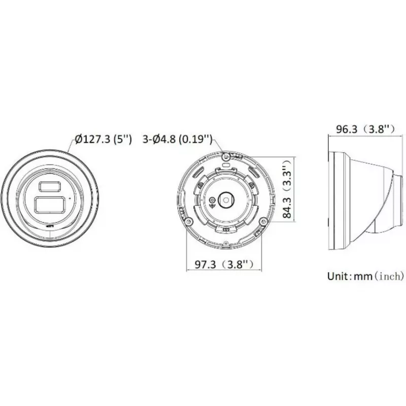 Hikvision DS-2CD2343G2-LI2U(2.8mm) 4MP turret IP-kamera, Live-Guard, AcuSense, musta