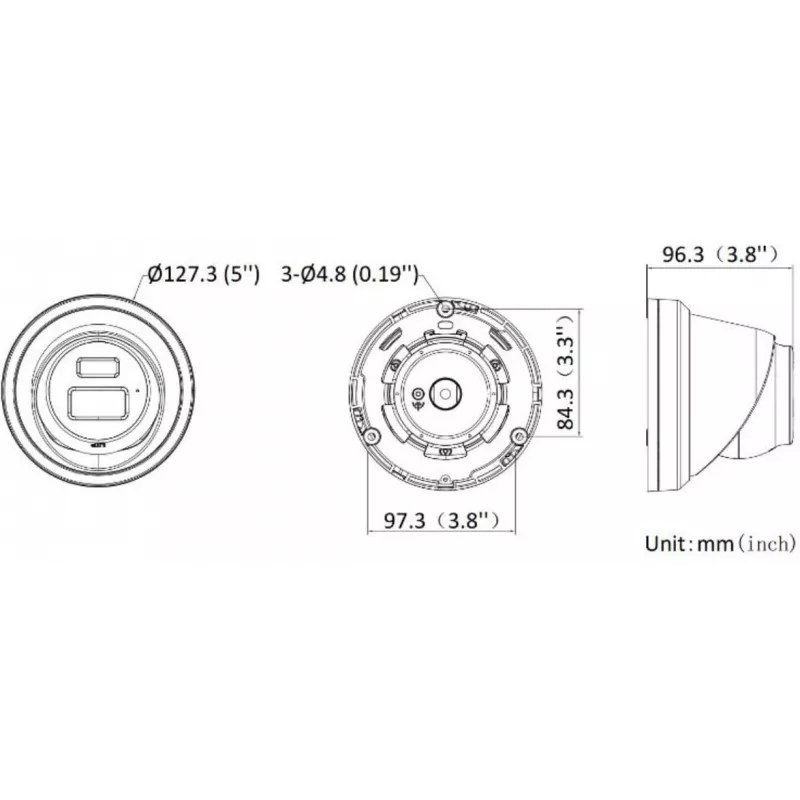 Hikvision DS-2CD2343G2-LI2U(2.8mm) 4MP turret IP-kamera, Live-Guard, AcuSense, musta