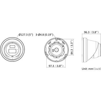 Hikvision DS-2CD2343G2-LI2U/SL 2,8mm PL AcuSense 4MP turret IP-kamera Smart Hybrid Light -valaistuksella