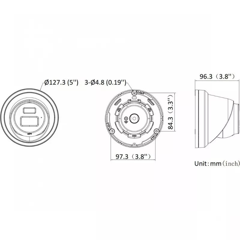 Hikvision DS-2CD2343G2-LI2U/SL 2,8mm PL AcuSense 4MP turret IP-kamera Smart Hybrid Light -valaistuksella