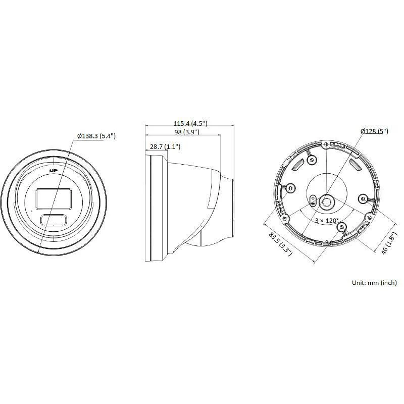 Hikvision DS-2CD2366G2H-IU 2,8mm 6MP AcuSense turret IP-kamera musta