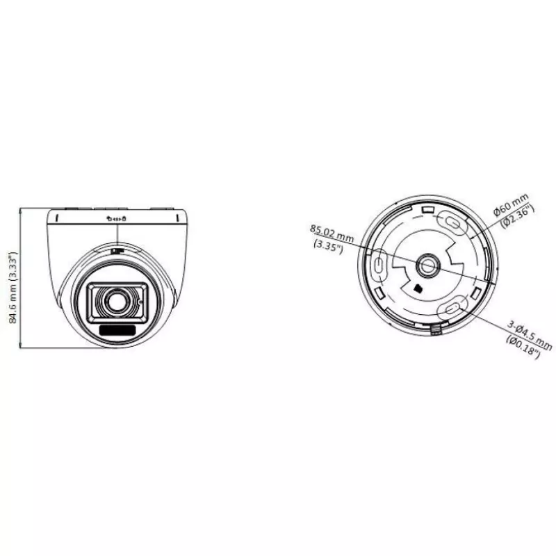 Hikvision DS-2CE76D0T-LPFS 2MP Turbo-HD turret-kamera (2,8 mm)