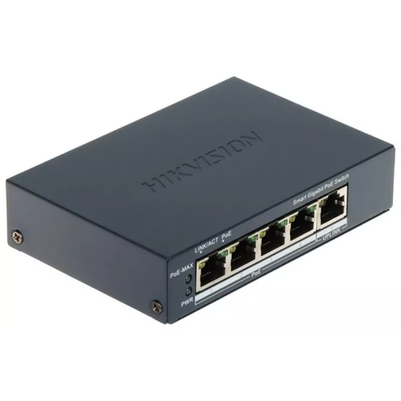 Hikvision DS-3E1505P-EI 4-porttinen PoE-kytkin 1 Gbps