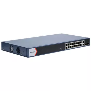 Hikvision DS-3E1520P-EI(O-STD) 20-porttinen Gigabit hallittava PoE+-kytkin, 16x PoE+ 230W, 2x SFP