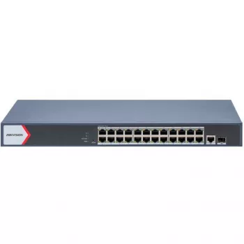 Hikvision DS-3E1526P-EIV2 26-porttinen Gigabit PoE+ hallittava kytkin 2 SFP uplinkillä (370W budjetti)