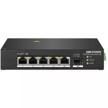 Hikvision DS-3T0306HP hallitsematon verkkokytkin 5-porttinen Fast Ethernet PoE musta