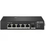 Hikvision DS-3T0306HP hallitsematon verkkokytkin 5-porttinen Fast Ethernet PoE musta