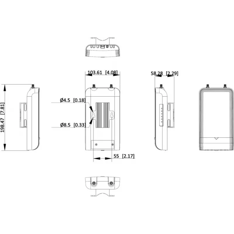 Hikvision DS-3WFB-EI-5ACG 5GHz ulko-WLAN-silta (300Mbps, 16dBi, IP65)