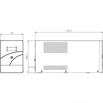 Hikvision DS-UPS3000-R(O-STD)/EU 3000 VA 2400 W online-kaksoismuunnin-UPS (2U rackmount)