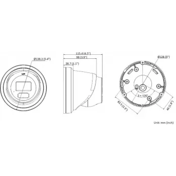 Hikvision Pro Series AcuSense DS-2CD2366G2H-IU(2.8MM) 6 MP turret IP-valvontakamera, ulkokäyttöön, 3200 x 1800 pikseliä, kattoon/seinään