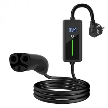 HISMART kannettava EV-laturi Tesla NACS - Schuko (220V), 8-16A, 3,5kW, 1-vaiheinen, 5m