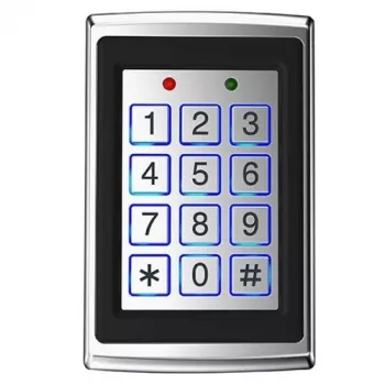 HISMART TV993772 monitoiminen kulunvalvontanäppäimistö Mifare-kortinlukijalla, PIN, 2000 käyttäjää, IP65, Wiegand 26/34, sinkkiseos