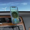 Hoco CA91 Magic Magnetic Wireless -pikalaturi autoteline, 15W, harmaa
