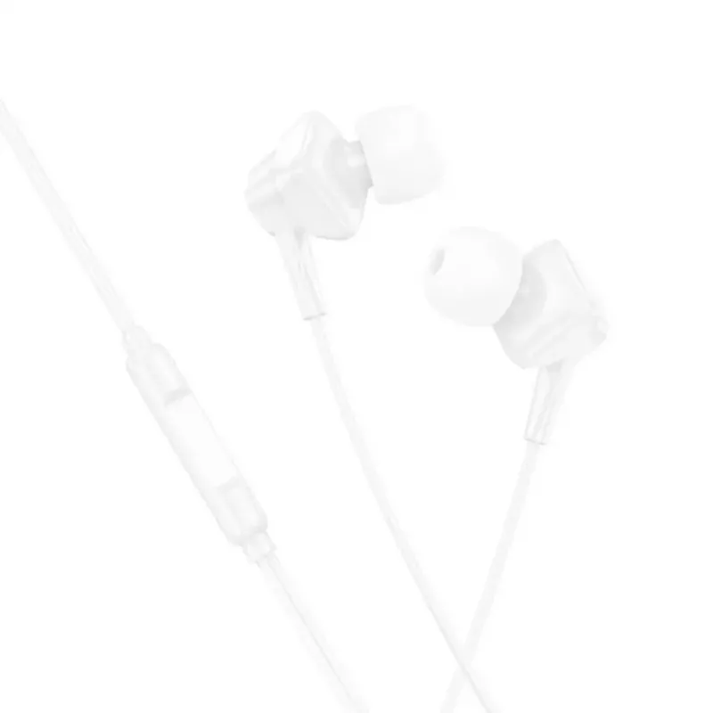 Hoco M113 Clear Universal digitaaliset kuulokkeet mikrofonilla Apple Lightning, valkoinen
