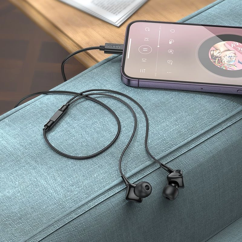 Hoco M113 Clear universaalit digitaaliset nappikuulokkeet mikrofonilla iPhone/iPad (Lightning)