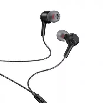 Hoco M78 johdolliset in-ear-kuulokkeet mikrofonilla, 3,5 mm liitäntä, musta