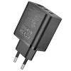 Hoco N51 Scenery PD65W (2C1A) GaN-laturi EU-pistoke musta