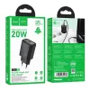 Hoco N60 Gentle yksiporttinen PD20W-laturi (EU) musta